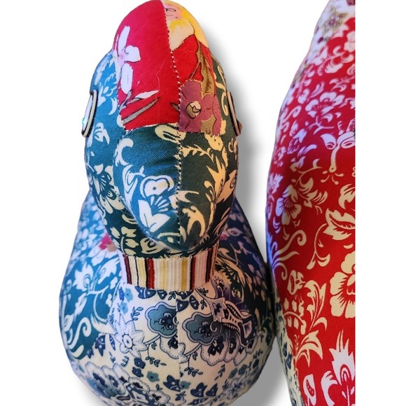 Mr. Fabric, Mandarin Duck, Floral Patchwork, Set Of 2, Rare, Stitch Work - Picture 13 of 16